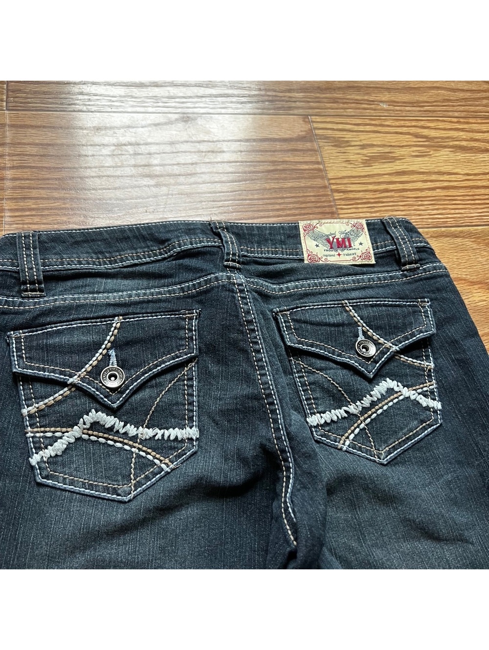 Y2K Vintage YMI Denim Capris Streetwear Skater Grunge 00s - Picture 1 of 3